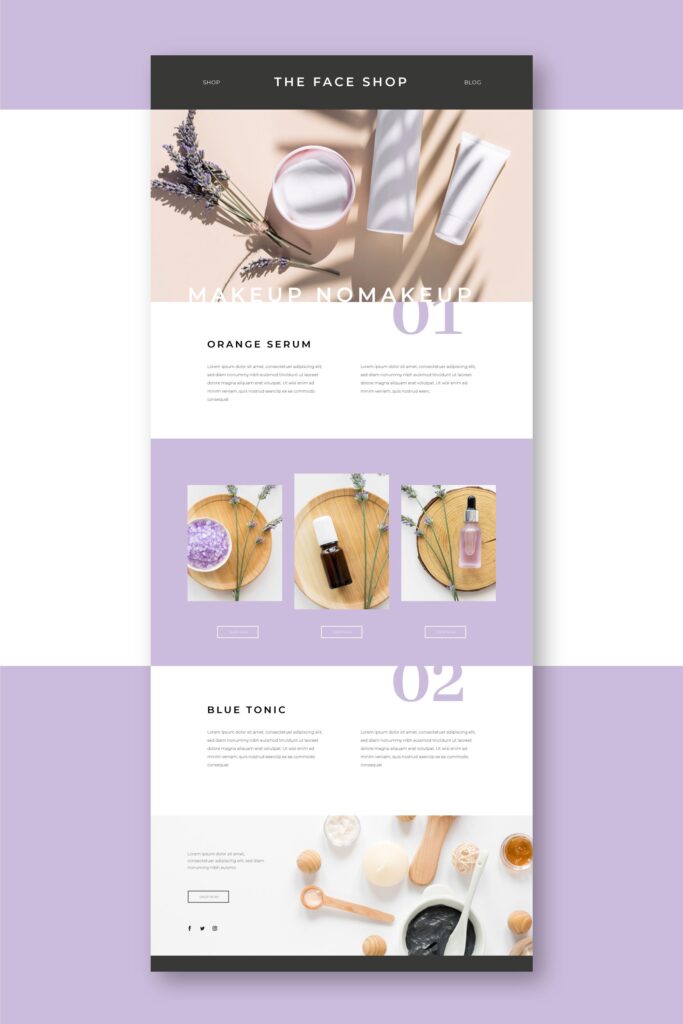 ecommerce website design templates