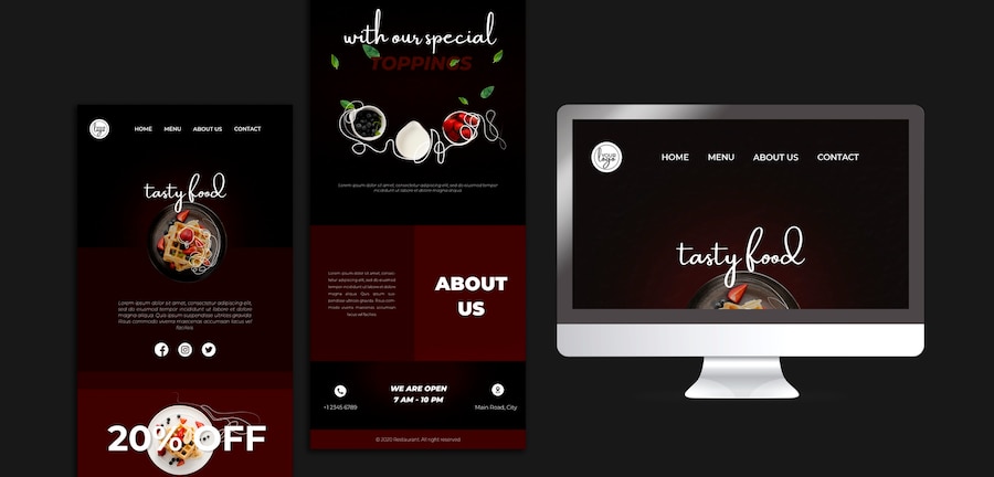 Dark theme website