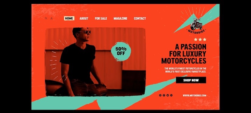 Dark theme website