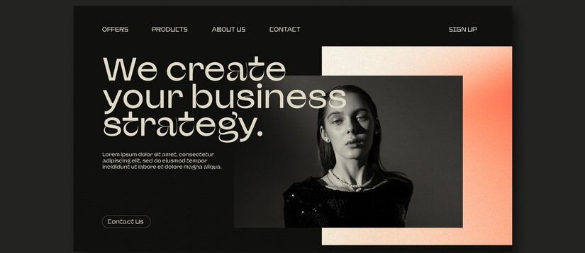 Dark theme website