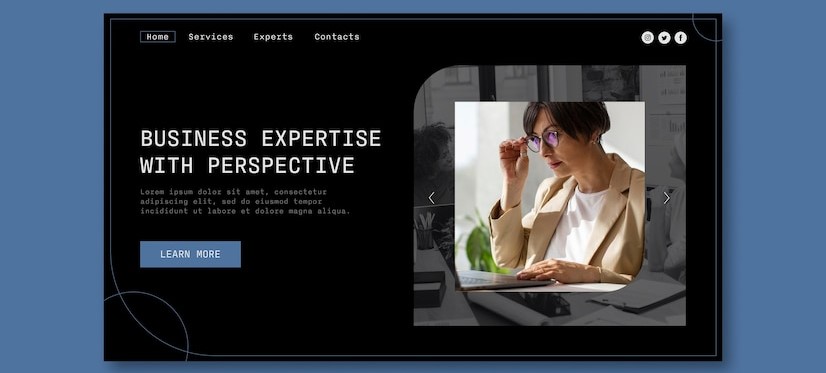 Dark theme website