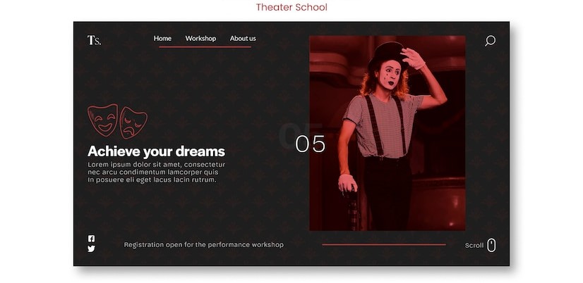 Dark theme website
