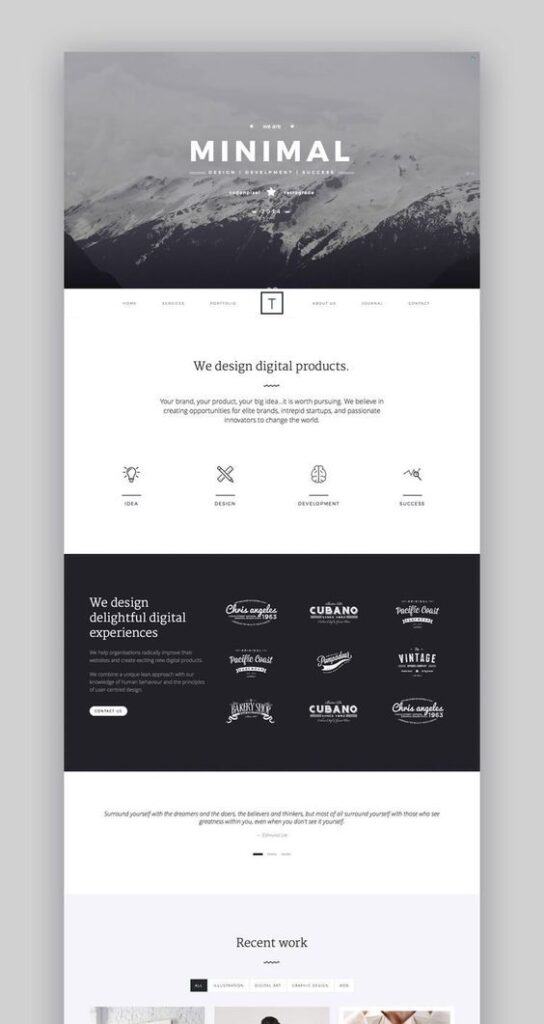  Website Template Minimalist