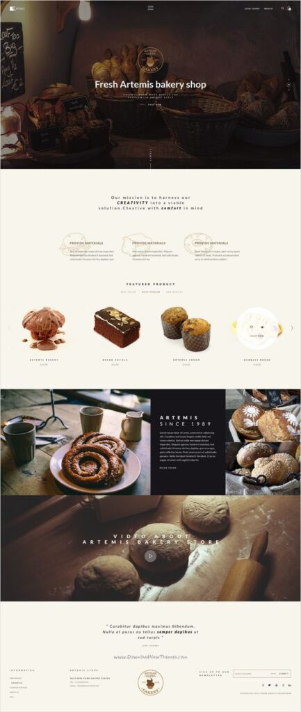 bakery website design template. 