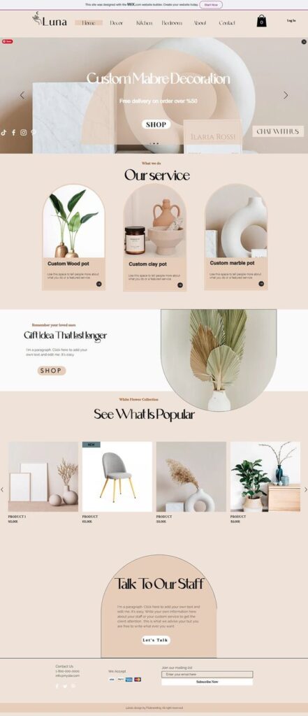 create your website wix