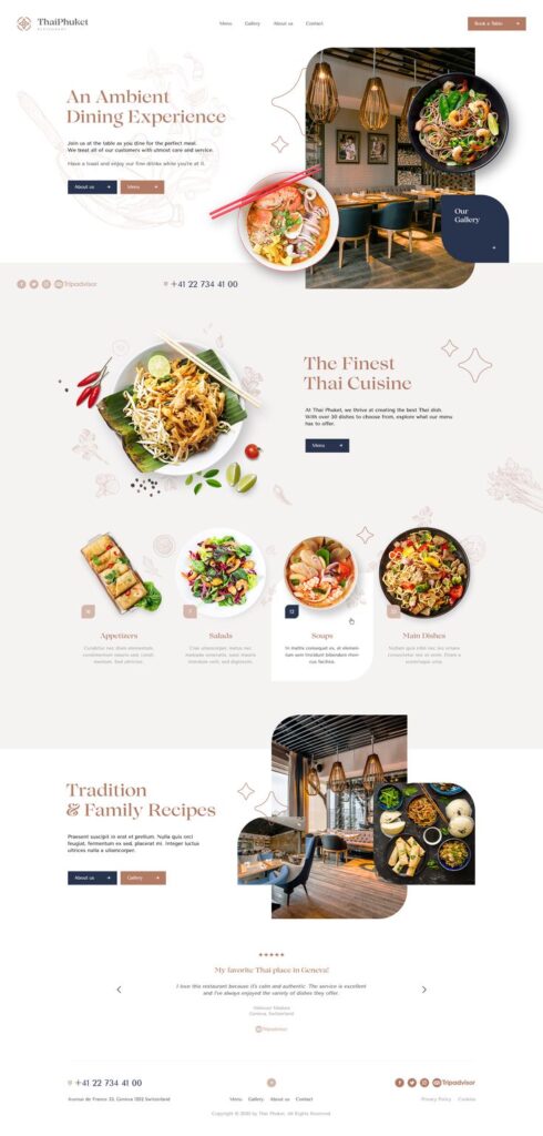best restaurant website design