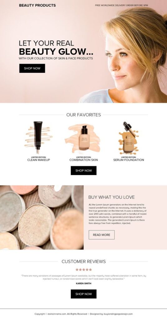 beauty website