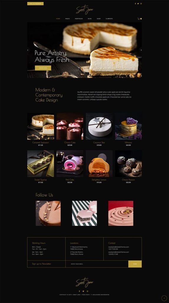 best bakery websites