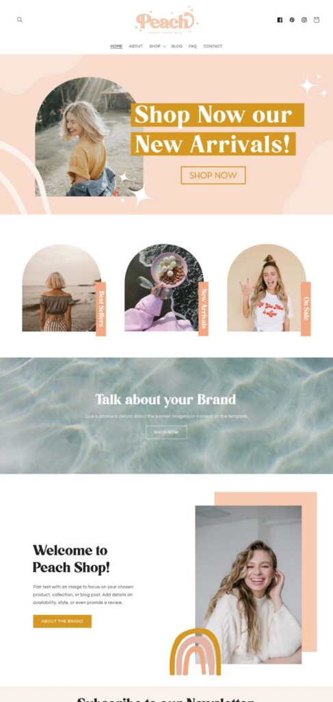 building a website on shopify