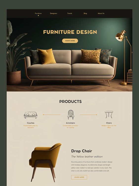 furniture website design