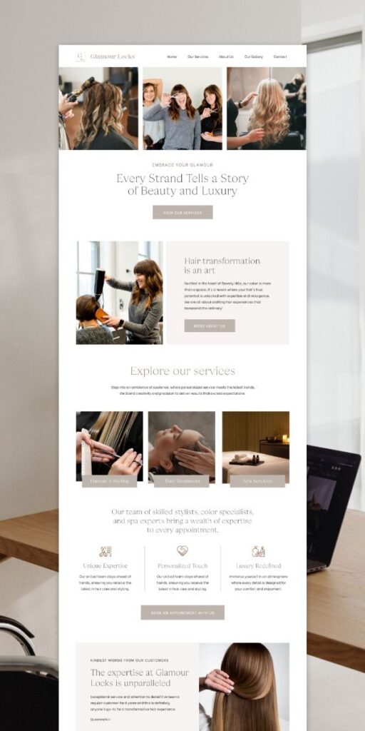 Makeup artist website