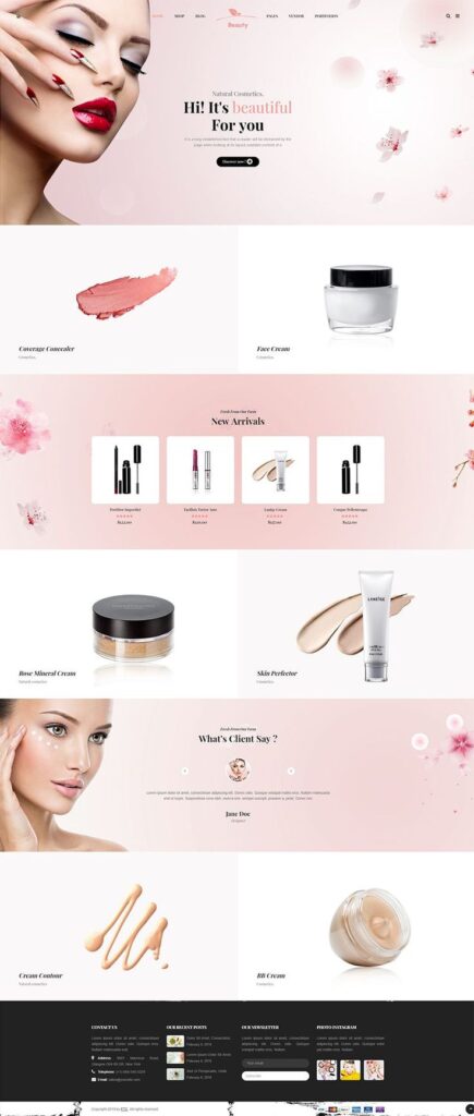  The beauty website design is key to distinguishing a brand from its competitors and solidifying its digital footprint.