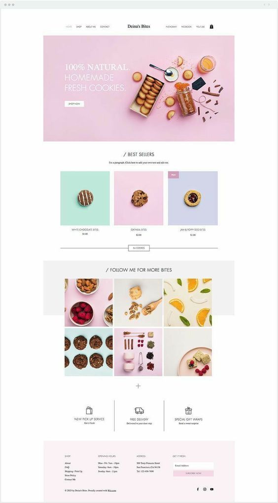 bakery website templates