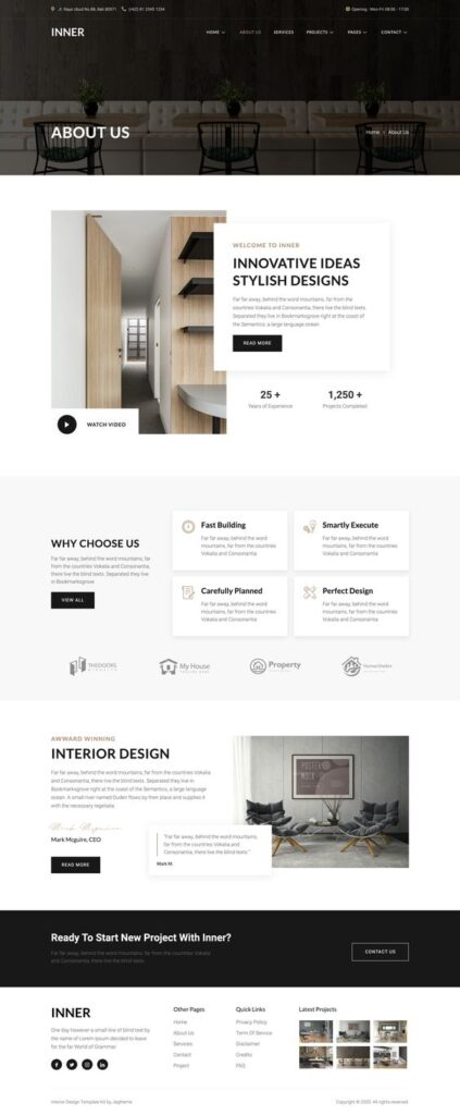 architecture website design