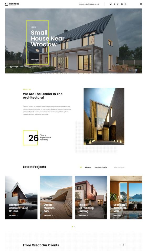 architecture website design