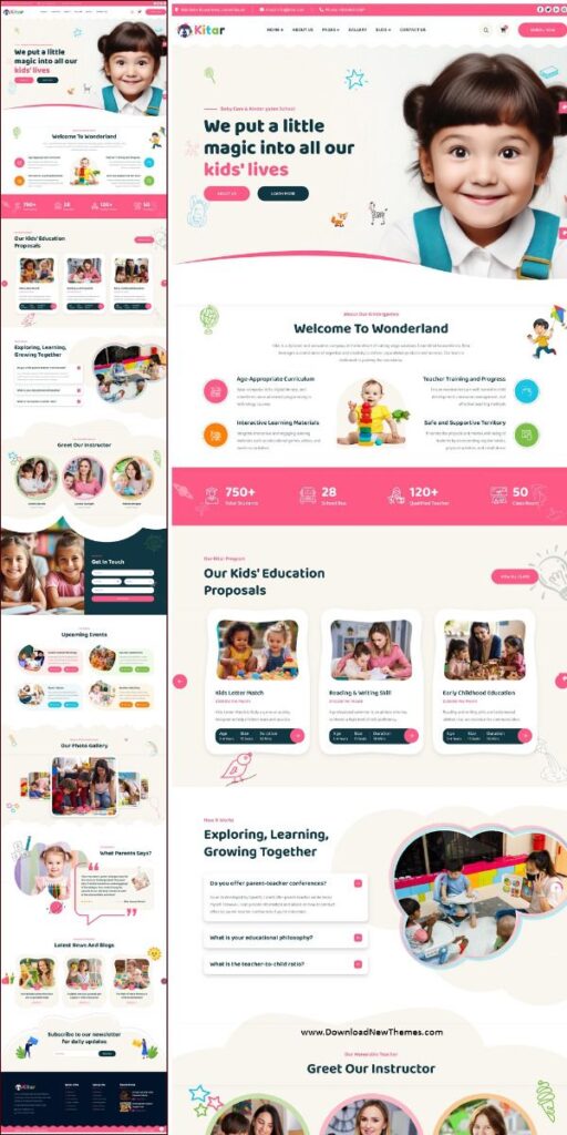 educational homepage website design
