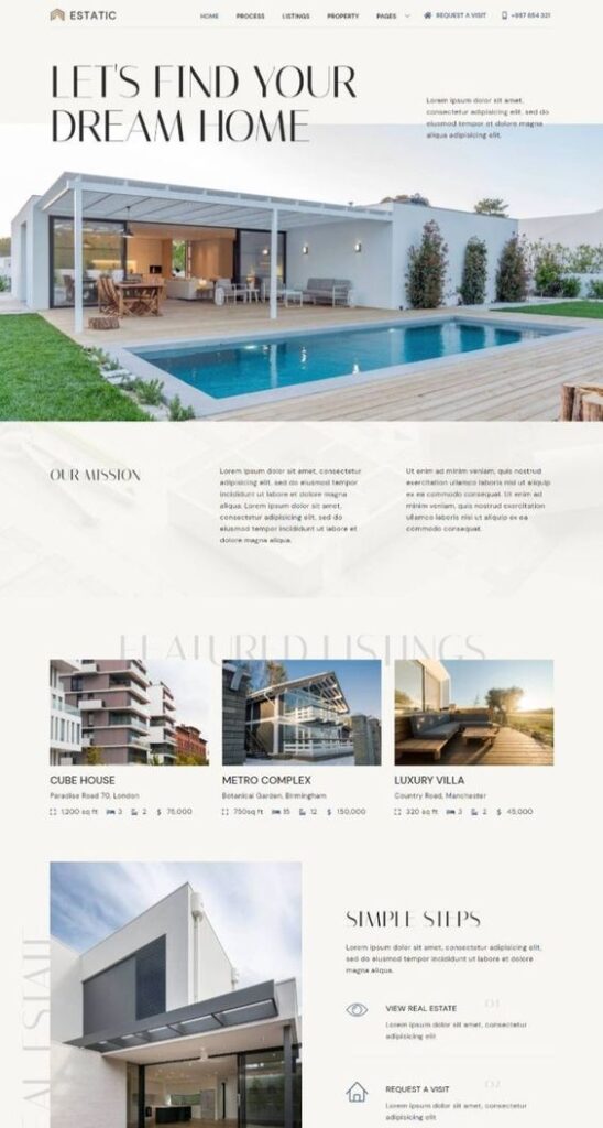 architecture website design