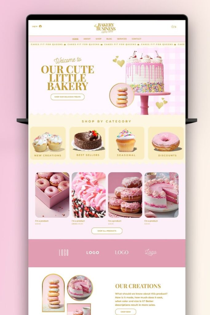 bakery website templates