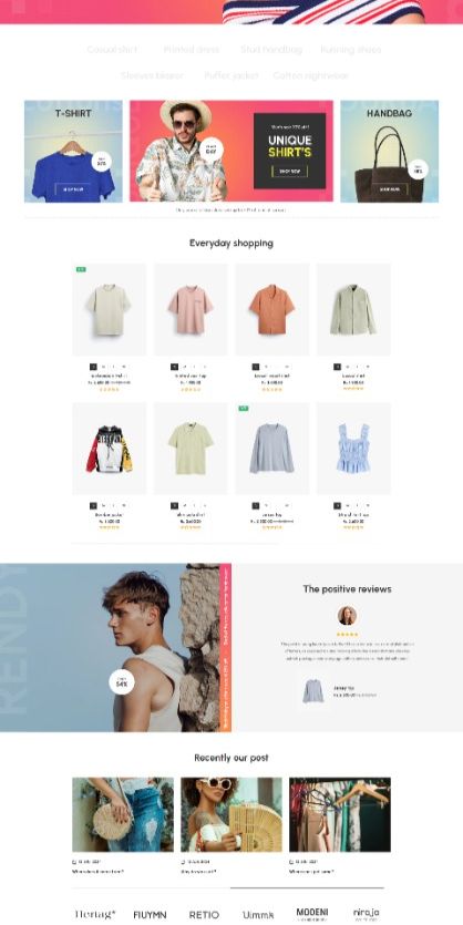 clothing website shopify