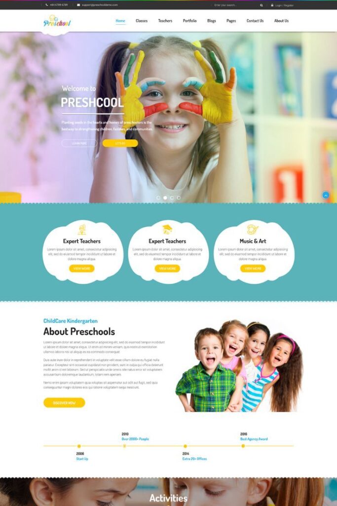 educational homepage website design