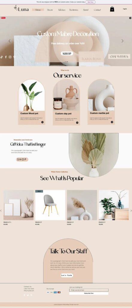 change website template wix